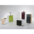 KOMMODE 130/83/41 cm  in Schwarz, Weiß  - Chromfarben/Alufarben, Design, Glas/Holzwerkstoff (130/83/41cm) - Carryhome