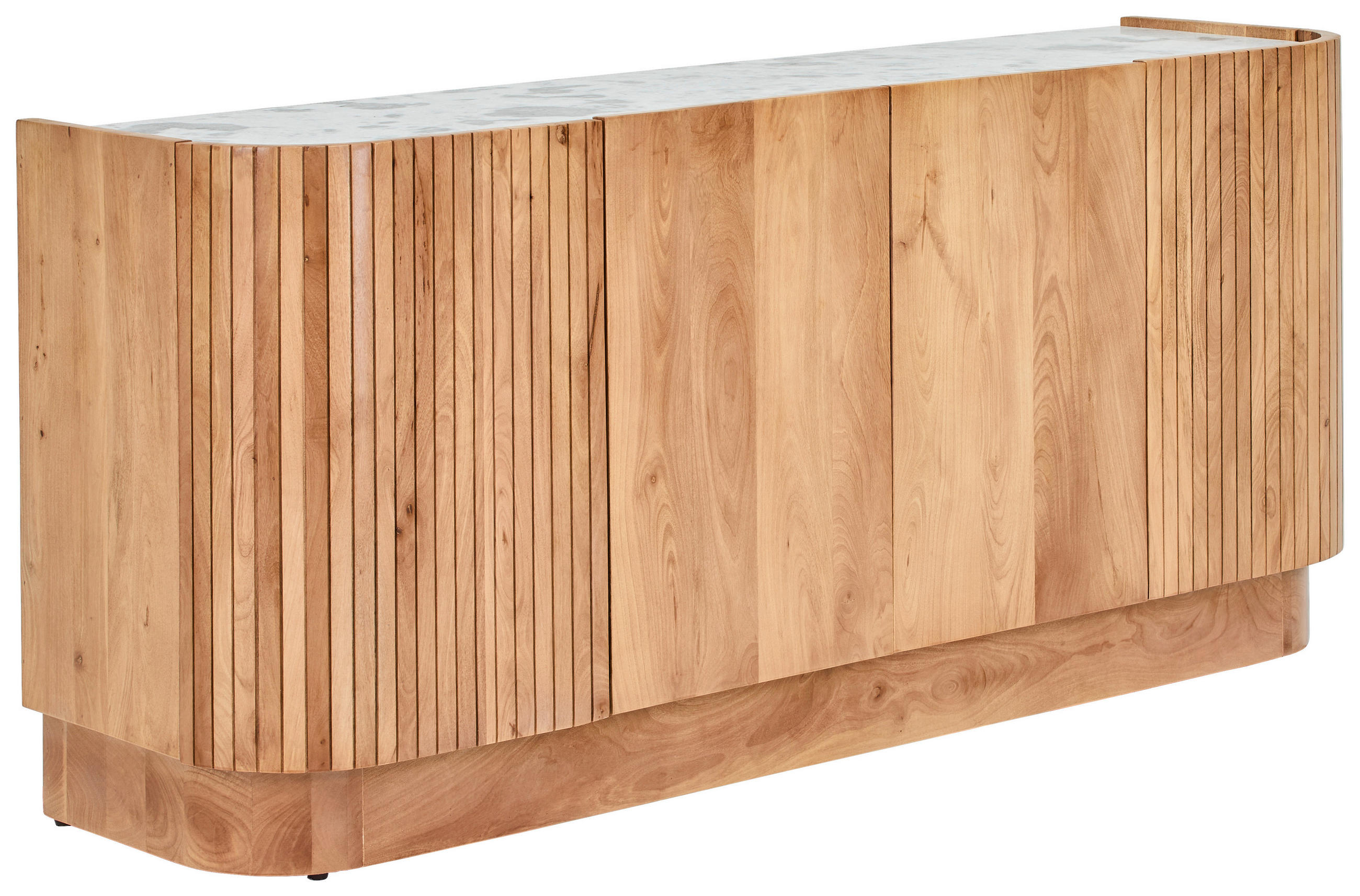 SIDEBOARD  170/75/45 cm  - Silberfarben/Naturfarben, Design, Holz/Stein (170/75/45cm) - Livetastic