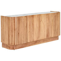 SIDEBOARD  170/75/45 cm  - Silberfarben/Naturfarben, Design, Holz/Stein (170/75/45cm) - Livetastic