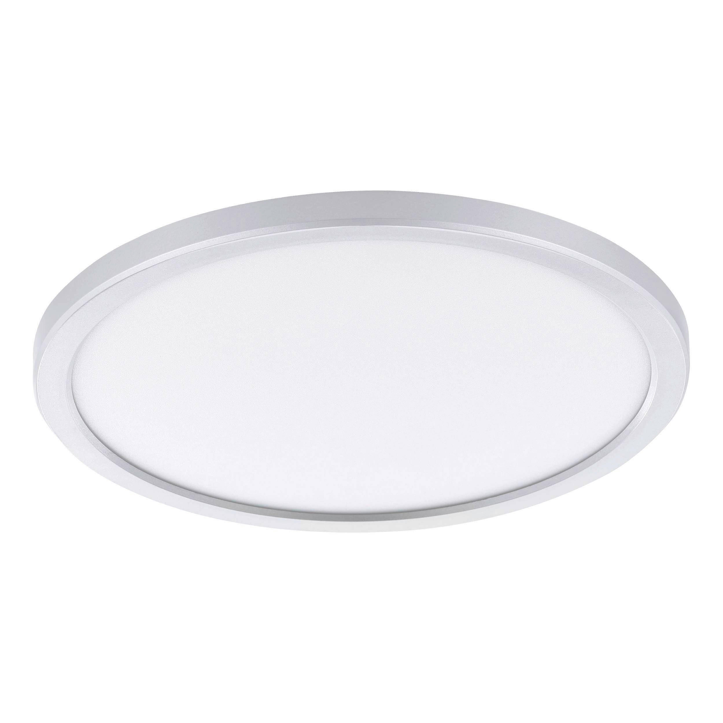 LED-DECKENLEUCHTE  29,5/2,5 cm    - Weiss/Silberfarben, Konventionell, Kunststoff (29,5/2,5cm) - Eglo