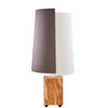 TISCHLEUCHTE 24/51,5 cm   - Creme/Braun, Basics, Holz/Textil (24/51,5cm) - Herzblut