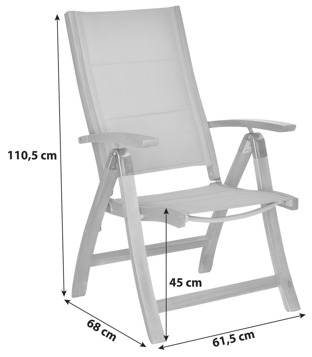 GARTENTISCHGRUPPE  - Grau/Akaziefarben, Basics, Holz/Textil - Gardenson