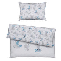 BABYBETTWÄSCHE TIMMY BLUE Flachgewebe 80/80 cm  - Blau/Grau, Basics, Textil (80/80cm) - Avelia