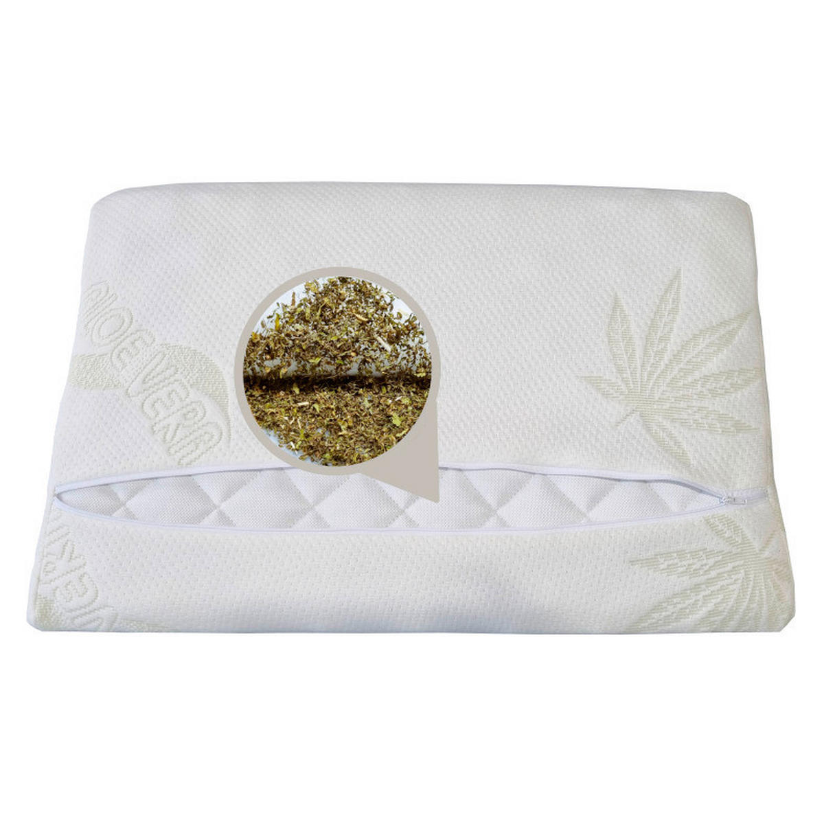 Hanfkissen Hempysleep für alle  - Naturmaterialien/Textil (60/40/8/10cm)