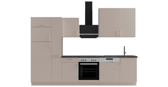 KÜCHENLEERBLOCK 310 cm in Kaschmir - Kaschmir/Edelstahlfarben, Design, Holzwerkstoff/Metall (310cm) - Xora