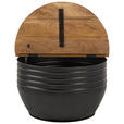 COUCHTISCH in Holz, Metall 75/75/45 cm  - Schwarz/Naturfarben, Trend, Holz/Metall (75/75/45cm) - Landscape