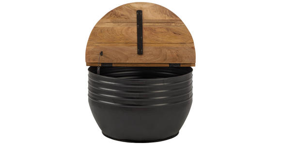 COUCHTISCH in Holz, Metall 75/75/45 cm - Schwarz/Naturfarben, Trend, Holz/Metall (75/75/45cm) - Landscape