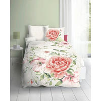 POSTELJNINA Blushing Rose 140/200 cm saten naravne barve  - naravne barve, Konvencionalno, tekstil (140/200cm) - Kaeppel