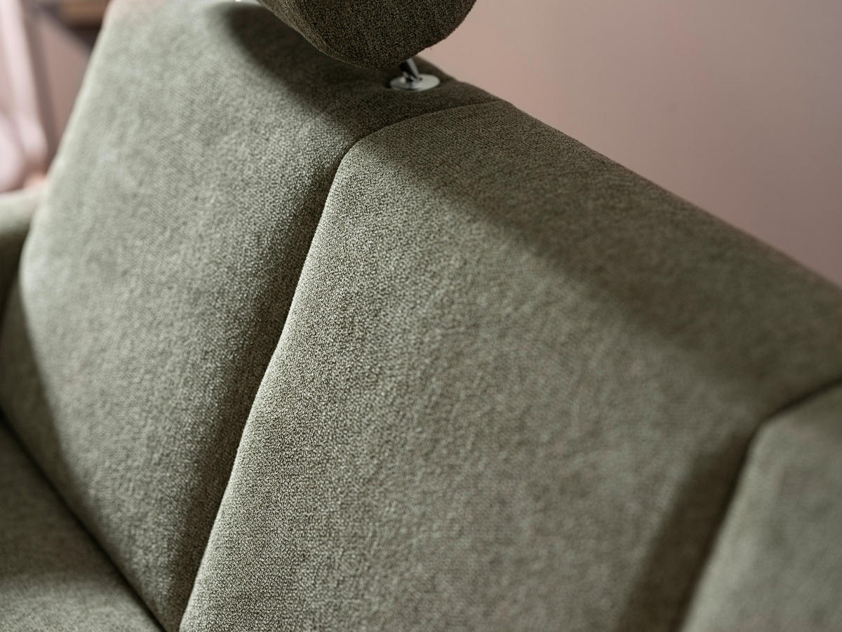 3-SITZER-SOFA in Flachgewebe Grün  - Chromfarben/Grün, Design, Textil/Metall (195/83/85cm) - Xora
