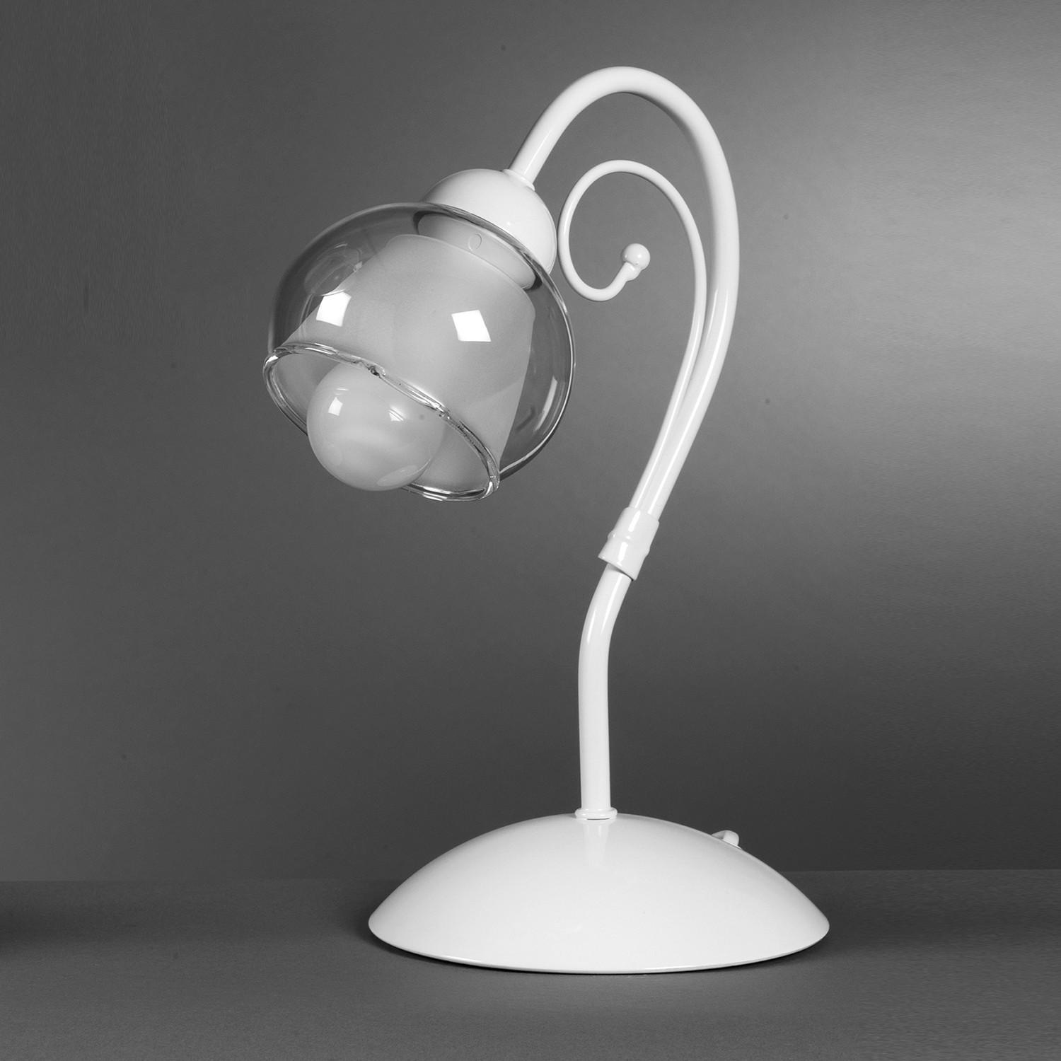 TISCHLEUCHTE 4822 CAMILLA 20/20/30 cm   - Perlmutt/Cappuccino, KONVENTIONELL, Glas/Kunststoff (20/20/30cm)