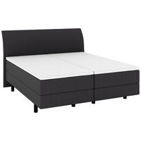 BOXSPRINGBETT 180/200 cm  in Grau  - Schwarz/Grau, KONVENTIONELL, Kunststoff/Textil (180/200cm) - Musterring