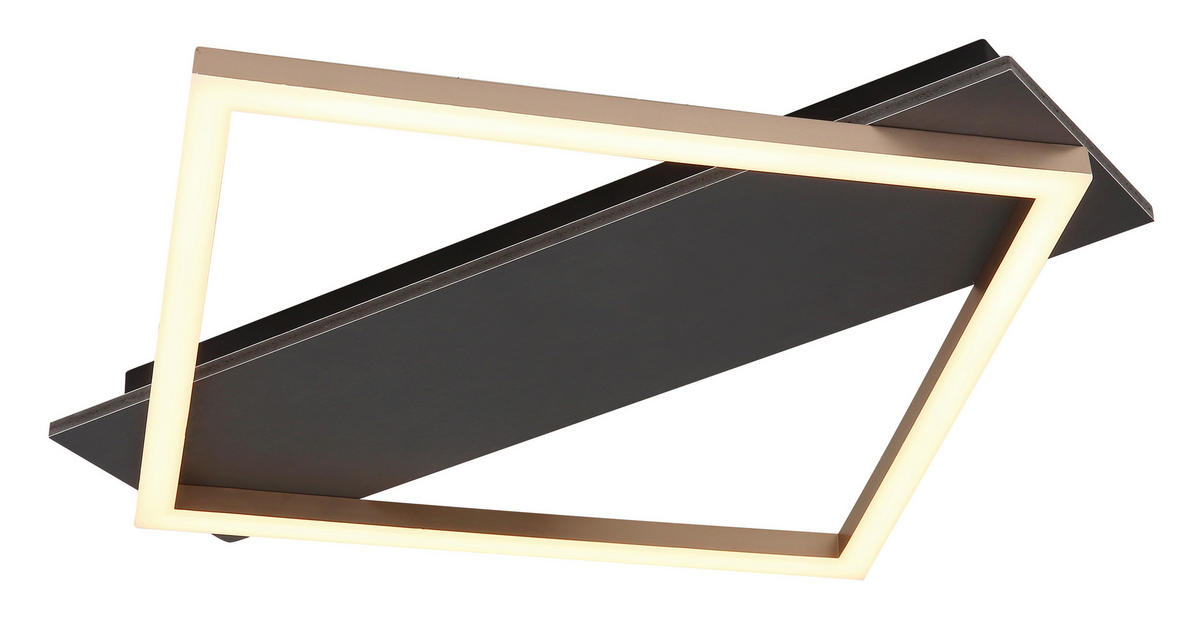 LED PLAFONJERA BEATRIX I  - šampanjac/siva, Osnovno, metal/pločasti materijal (52/46,7/6cm)