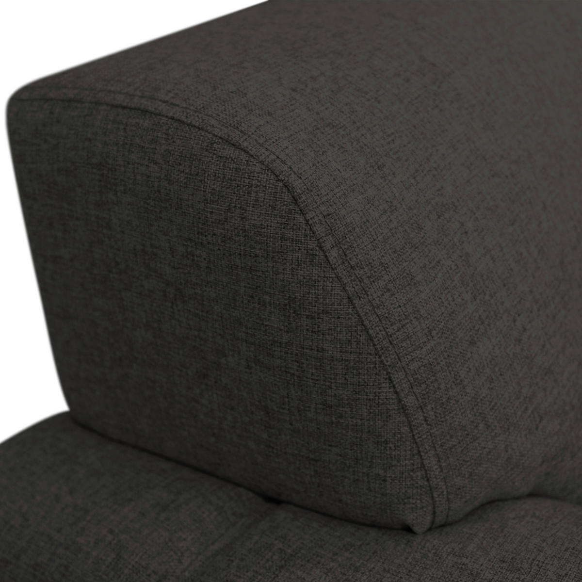 ECKSOFA in Flachgewebe Anthrazit  266/266 cm  - Anthrazit/Silberfarben, Design, Kunststoff/Textil (266/266cm) - Livetastic