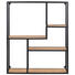 WANDREGAL - Eichefarben/Schwarz, Design, Holzwerkstoff/Metall (75/91/20cm) - Carryhome WANDREGAL - Eichefarben/Schwarz, Design, Holzwerkstoff/Metall (75/91/20cm) - Carryhome