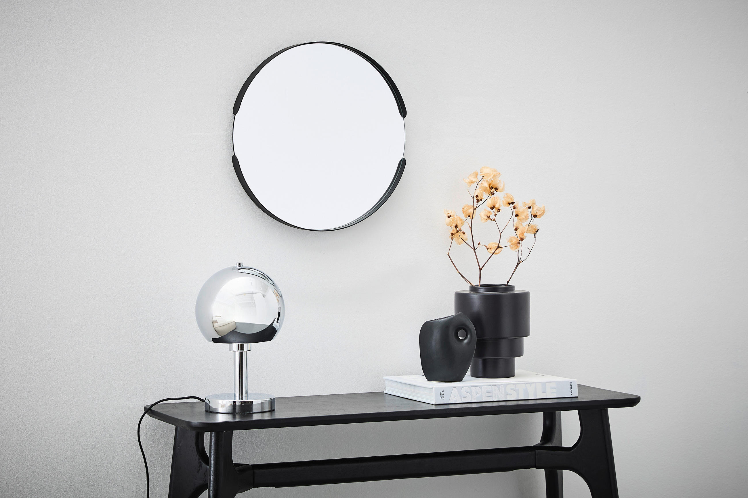 VÄGGSPEGEL 40/40/3,5 cm    - svart/nickelfärgad, Trend, metall/glas (40/40/3,5cm) - Carryhome