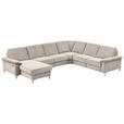 WOHNLANDSCHAFT in Chenille Hellbraun  - Hellbraun/Alufarben, Design, Textil/Metall (170/333/265cm) - Dieter Knoll