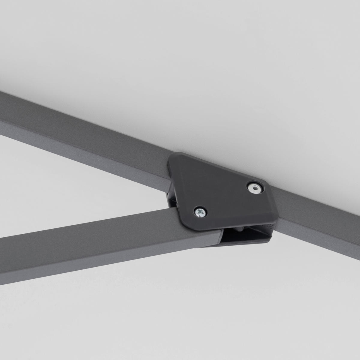 AMPELSCHIRM  300/300 cm  - Anthrazit/Hellgrau, Design, Textil/Metall (300/300cm) - Amatio