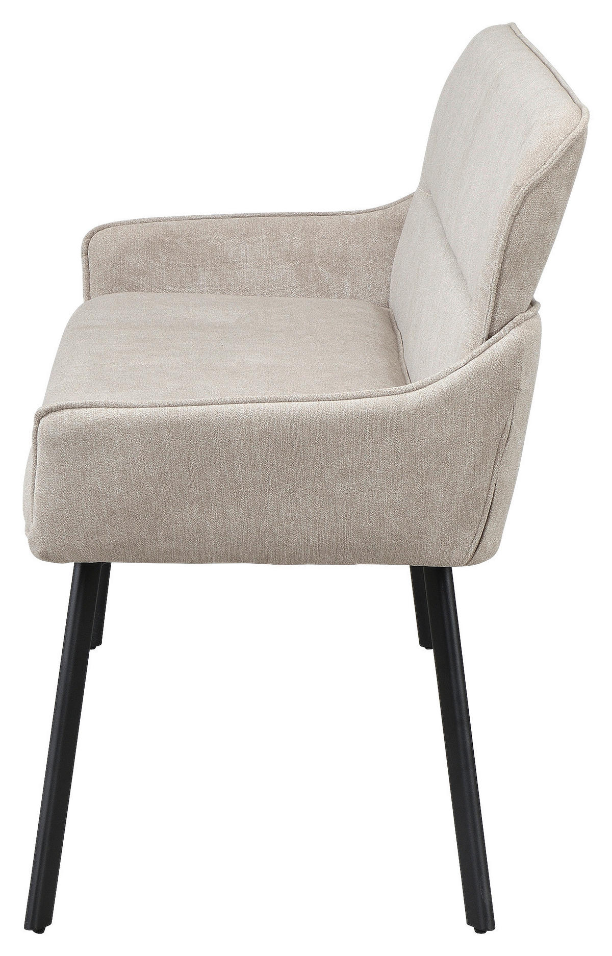 SITZBANK in Metall, Textil Taupe  - Taupe/Schwarz, MODERN, Textil/Metall (140/90/62cm) - MID.YOU