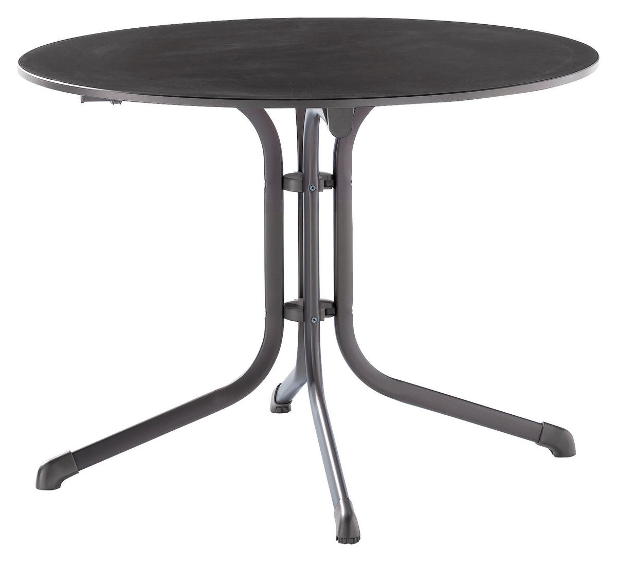 GARTENTISCH Holzwerkstoff Anthrazit, Grau rund  - Anthrazit/Grau, MODERN, Holzwerkstoff/Metall (100/73cm) - Sieger