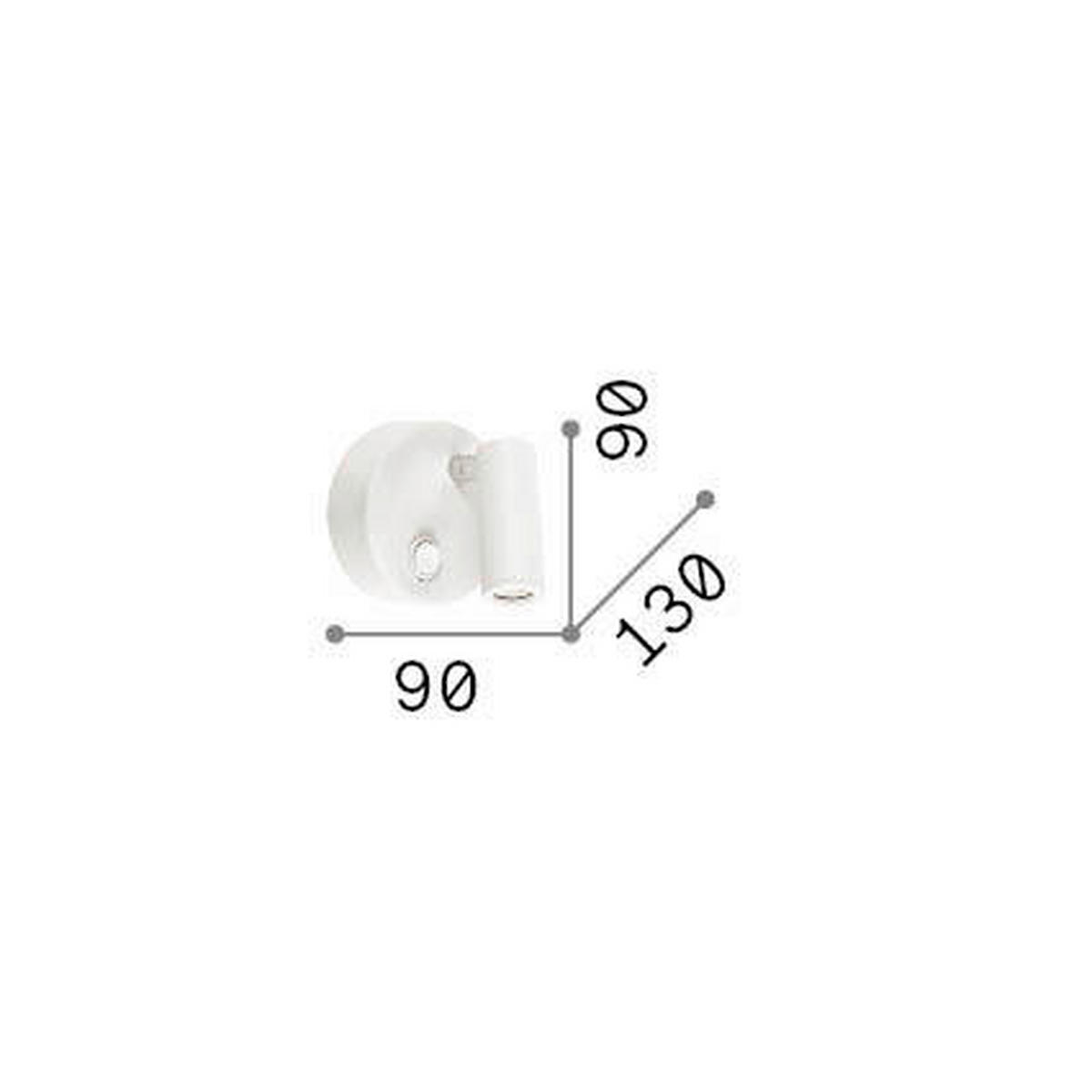 LED-WANDLEUCHTE 9/13 cm   - Schwarz, Basics, Metall (9/13cm) - Ideal Lux