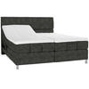 BOXSPRINGBETT 180/200 cm  in Dunkelgrau  - Chromfarben/Dunkelgrau, Konventionell, Kunststoff/Textil (180/200cm) - Voleo