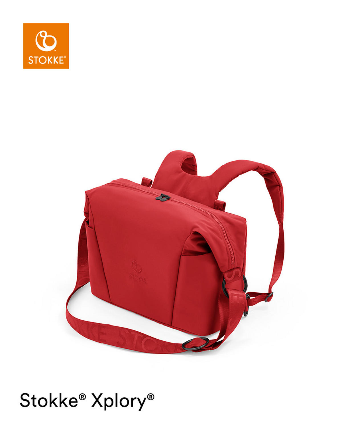 WICKELTASCHE Xplory X  - Rot, Basics, Kunststoff/Textil (40/30/17cm) - Stokke