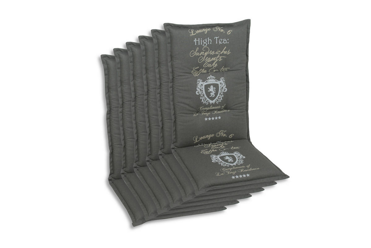 SESSELAUFLAGENSET  - Grau, Basics, Textil (50/7/108cm)