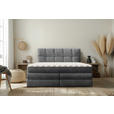 BOXSPRINGBETT 180/200 cm  in Grau  - Schwarz/Grau, Design, Kunststoff/Textil (180/200cm) - Esposa