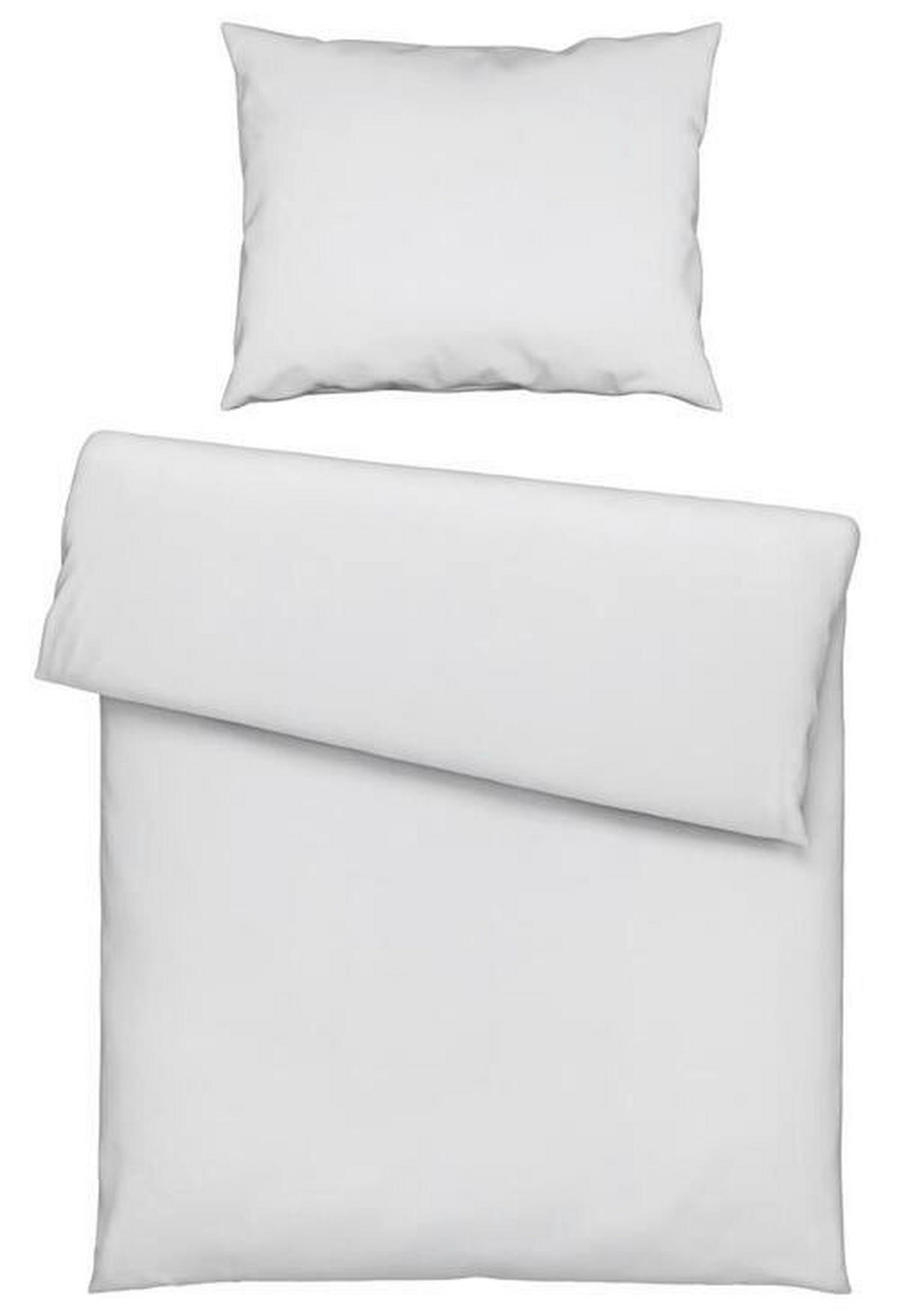 POSTELJNINA Uni 140/220 cm saten bela  - bela, Basics, tekstil (140/220cm) - Novel