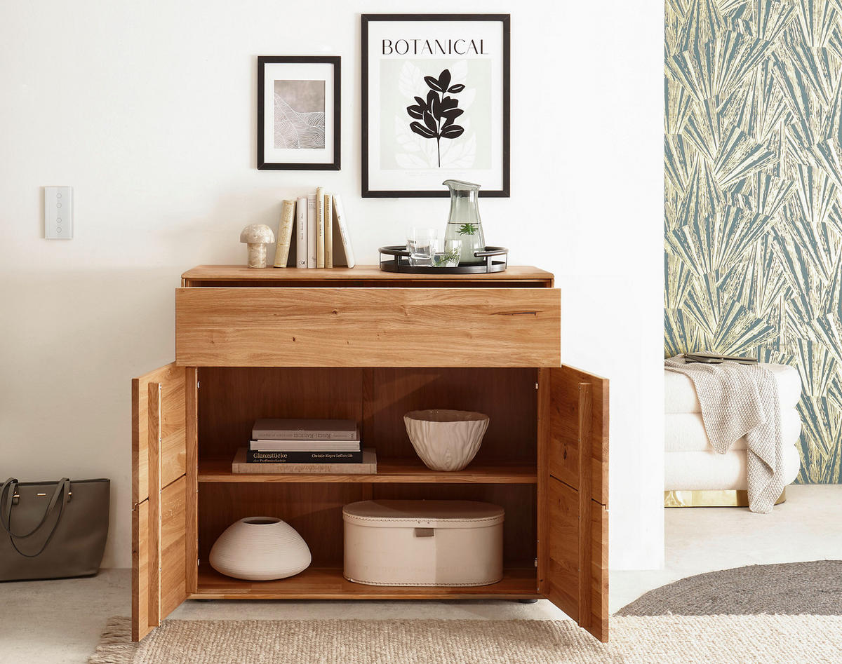 KOMMODE , 100/89/40 cm, 1 Schublade(n)  - Wildeiche, Design, Holz (100/89/40cm) - Livetastic