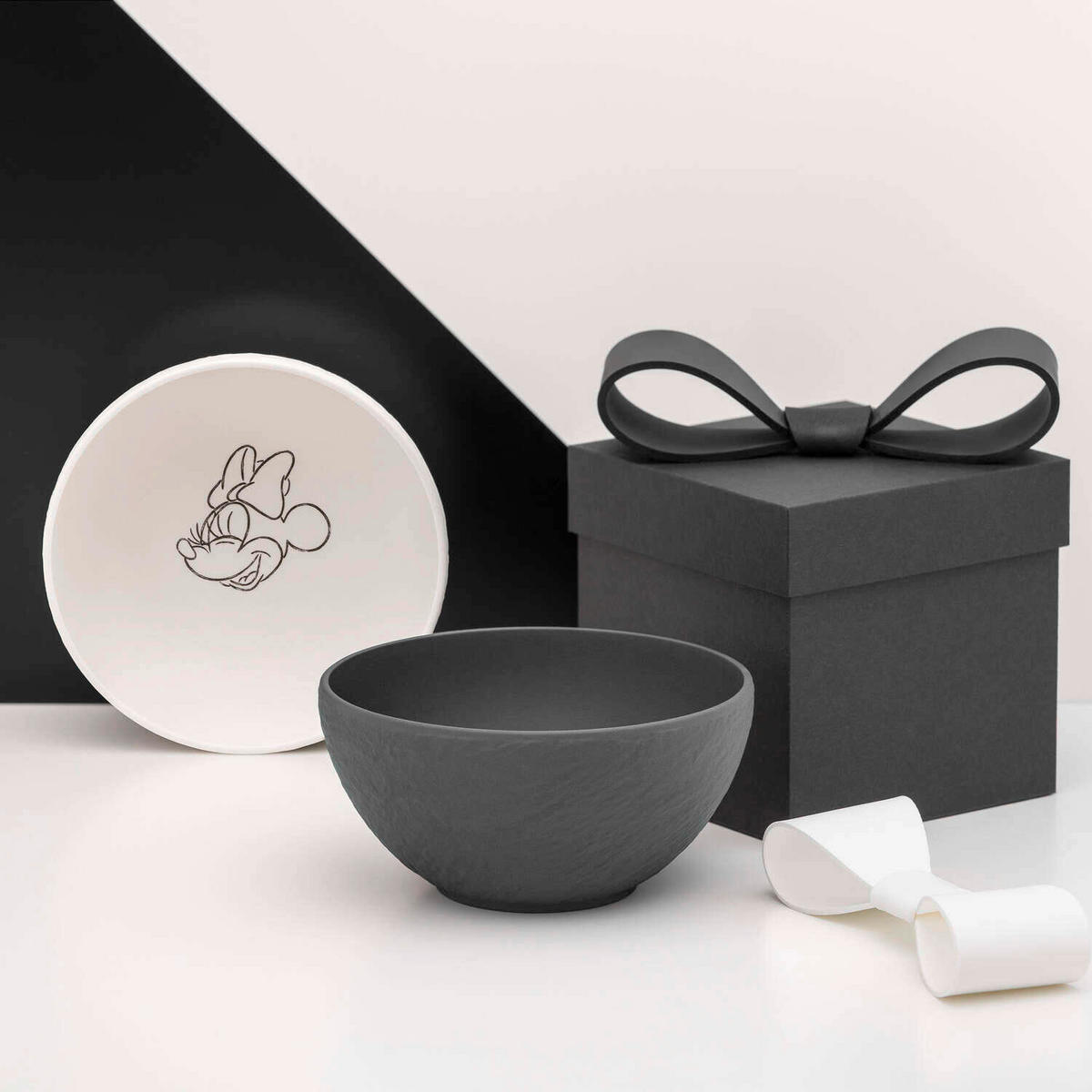 MÜSLISCHALENSET Manufacture Rock Mickey  - Schwarz/Weiß, Basics, Keramik (14/7cm) - Villeroy & Boch