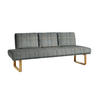 SITZBANK 209/92/78 cm  in Blau, Olivgrün  - Blau/Eichefarben, Design, Holz/Textil (209/92/78cm) - Dieter Knoll