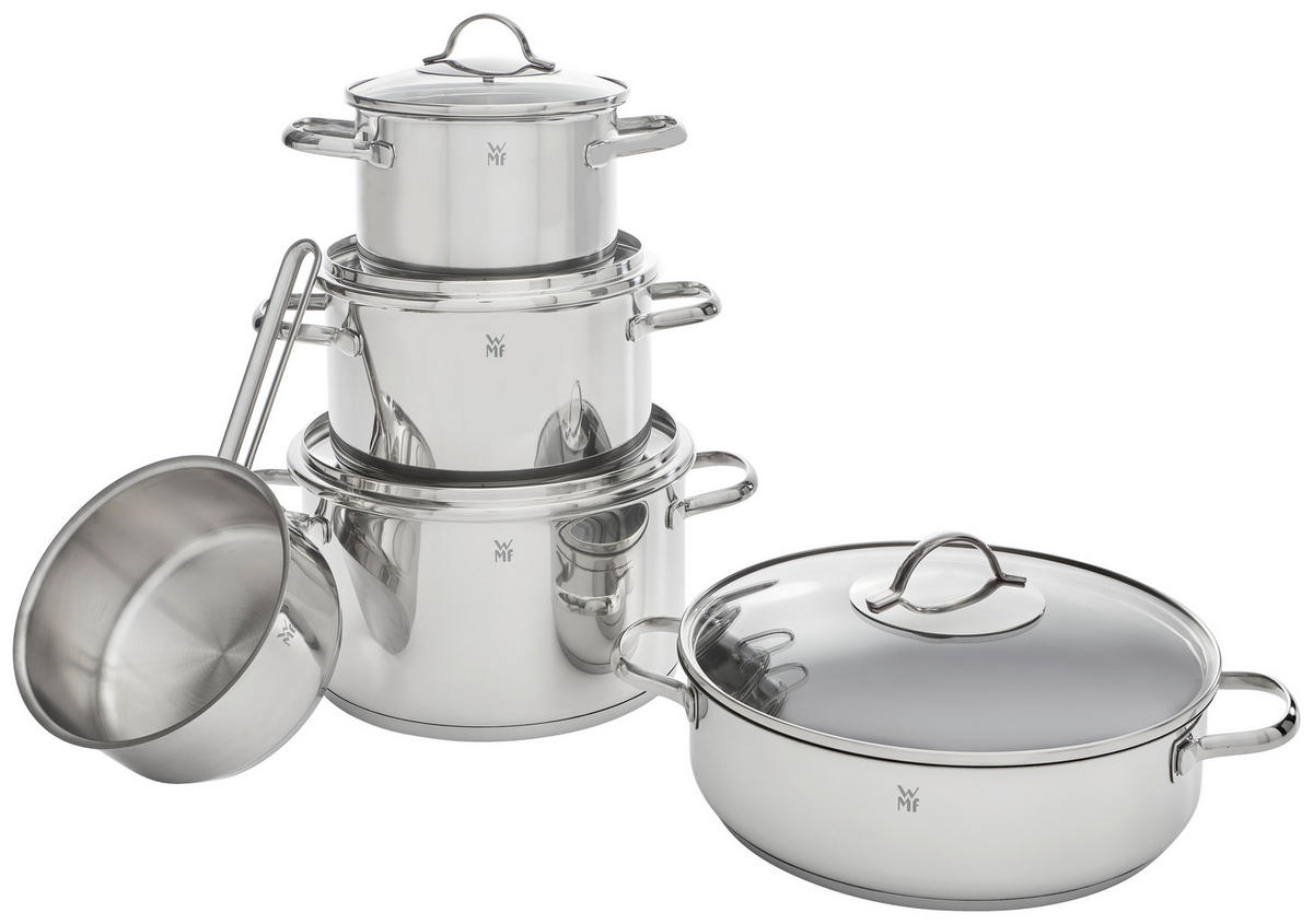 SET LONACA ZA KUHANJE Provence Plus  oplemenjeni čelik  5-dijelni  Provence Plus  - boje oplemenjenog čelika, Basics, staklo/metal - WMF