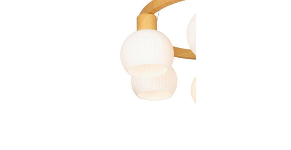 HÄNGELEUCHTE 60/120 cm - Eichefarben/Weiß, Trend, Glas/Metall (60/120cm) - Novel