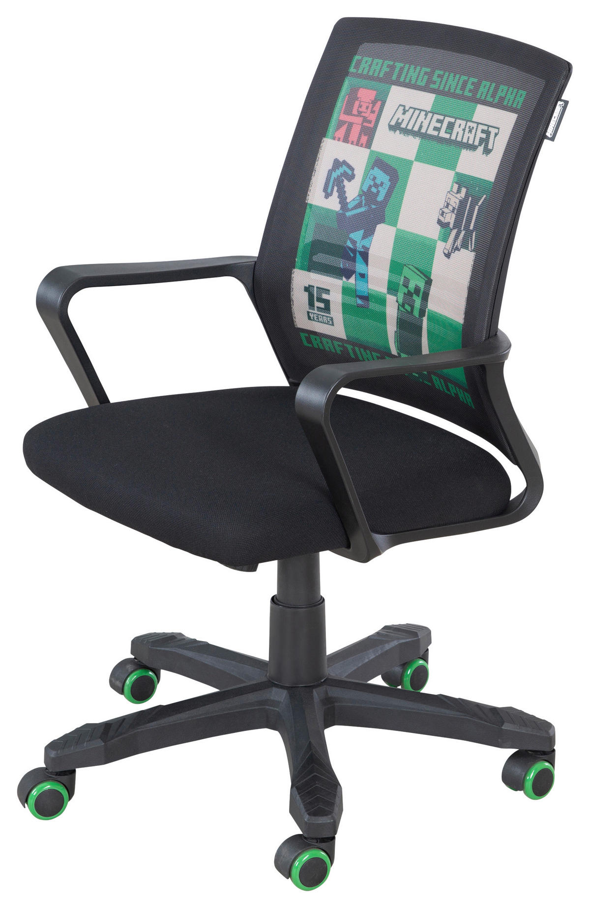 DREHSTUHL  in Schwarz  - Schwarz, MODERN, Kunststoff/Textil (63/92/111,5/60cm) - Minecraft