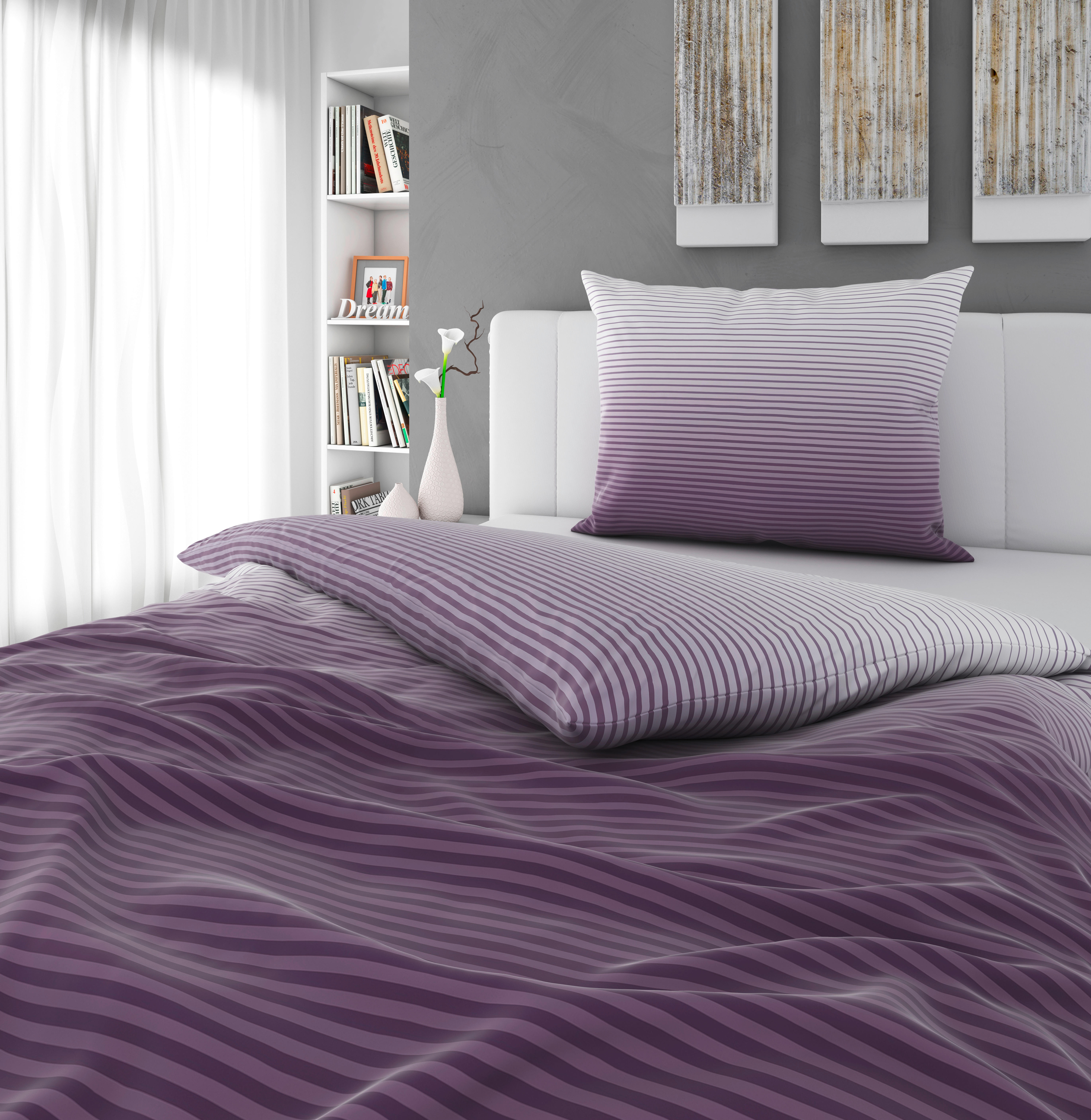 ÁGYNEMŰHUZAT-GARNITÚRA 140/200 cm  - lila, Konventionell, textil (140/200cm) - Esposa