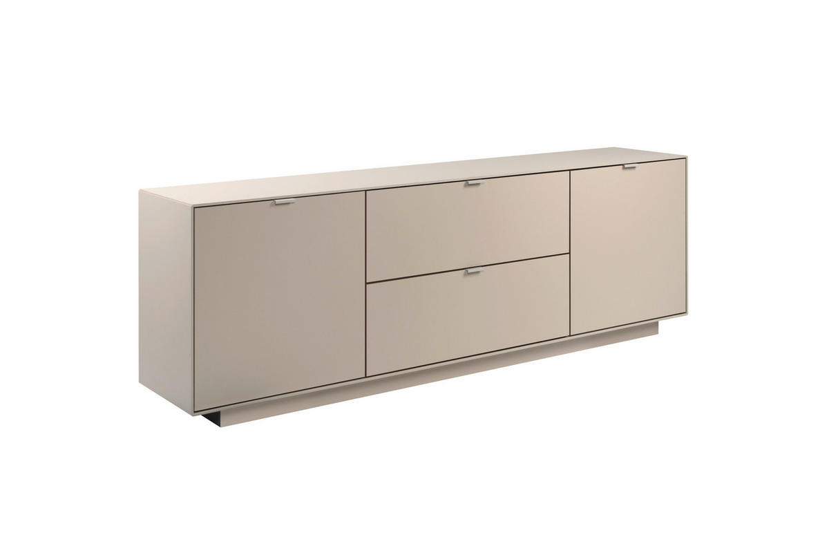 LOWBOARD Sofia  in 185/62/37,5 cm  - Sandfarben, Design, Holzwerkstoff/Kunststoff (185/62/37,5cm) - MID.YOU