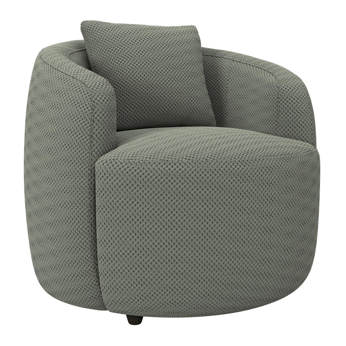 SESSEL in Velours, Struktur Grün  - Schwarz/Grün, MODERN, Kunststoff/Textil (81/74/81cm) - Livetastic
