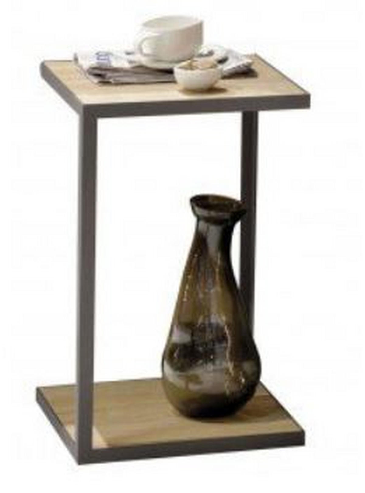 BEISTELLTISCH in Holz 32/32/50 cm  - Wildeiche/Anthrazit, Konventionell, Holz/Metall (32/32/50cm) - Voglauer