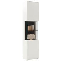 VITRINE Weiss  46,9/205,5/37,1 cm  - Weiss/Schwarz, Design, Glas/Keramik (46,9/205,5/37,1cm) - Dieter Knoll