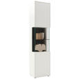 VITRINE Weiß  46,9/205,5/37,1 cm  - Schwarz/Weiß, Design, Glas/Keramik (46,9/205,5/37,1cm) - Dieter Knoll
