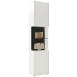 VITRINE Weiß  46,9/205,5/37,1 cm  - Schwarz/Weiß, Design, Glas/Keramik (46,9/205,5/37,1cm) - Dieter Knoll