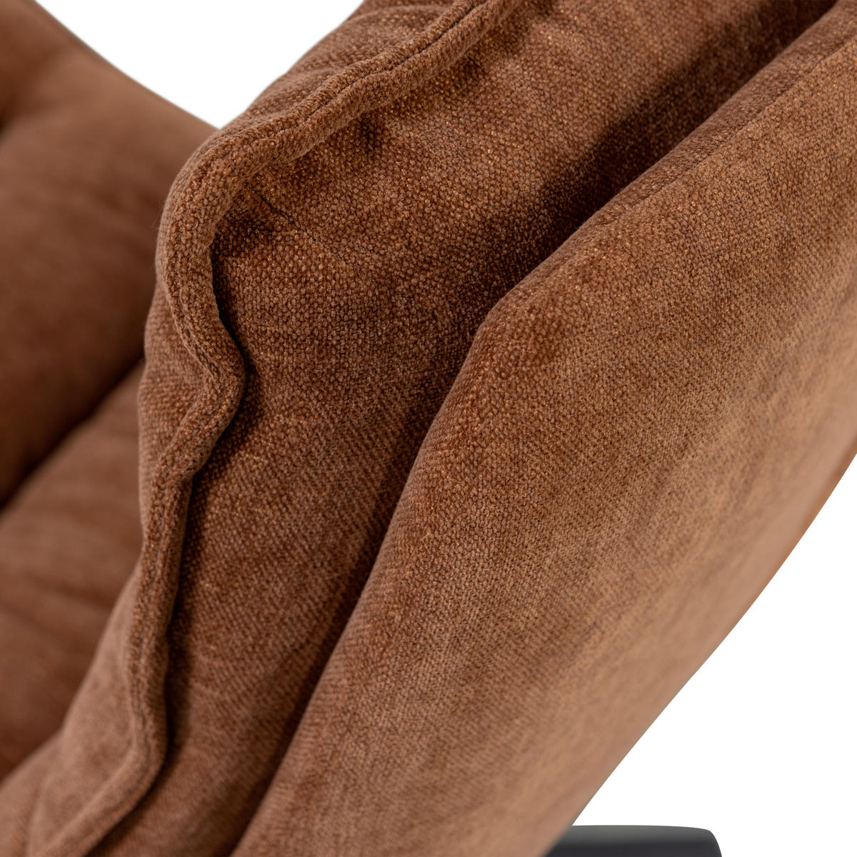 SESSELSET in Chenille Braun  - Schwarz/Braun, Design, Textil/Metall (77/97/69cm) - Livetastic