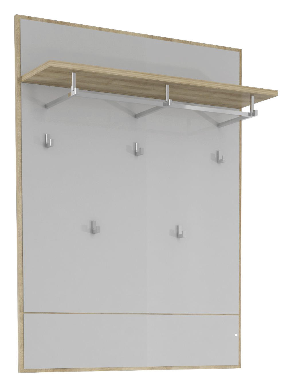 GARDEROBENPANEEL Eichefarben, Hellgrau - Eichefarben/Hellgrau, Design, Glas (80,8/108,4/23cm) - Voleo