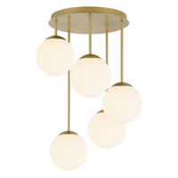 HÄNGELEUCHTE 42/59,5 cm  - Goldfarben/Weiß, Trend, Glas/Metall (42/59,5cm) - Novel