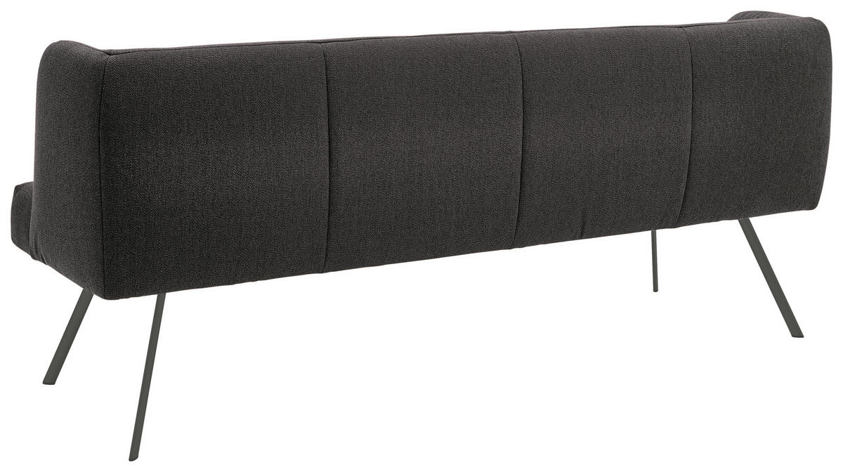 SITZBANK in Metall, Textil Anthrazit  - Anthrazit, Design, Textil/Metall (200/87/64cm) - Venjakob