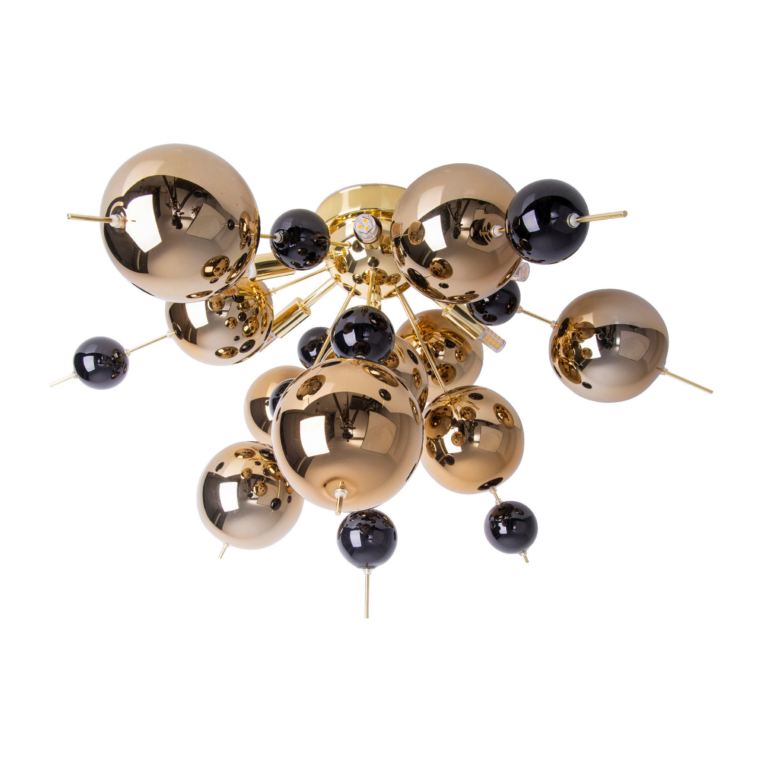 DECKENLEUCHTE 57/57/38 cm  - Goldfarben/Schwarz, LIFESTYLE, Metall (57/57/38cm) - Näve
