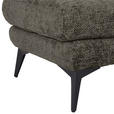 BIGSOFA Chenille Dunkelgrau  - Dunkelgrau/Schwarz, KONVENTIONELL, Textil/Metall (215/70/98cm) - Carryhome