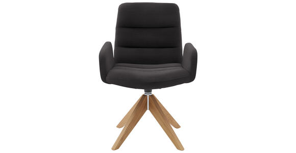 ARMLEHNSTUHL  in Cord  - Naturfarben/Mokka, Design, Holz/Textil (61/88/66cm) - Dieter Knoll