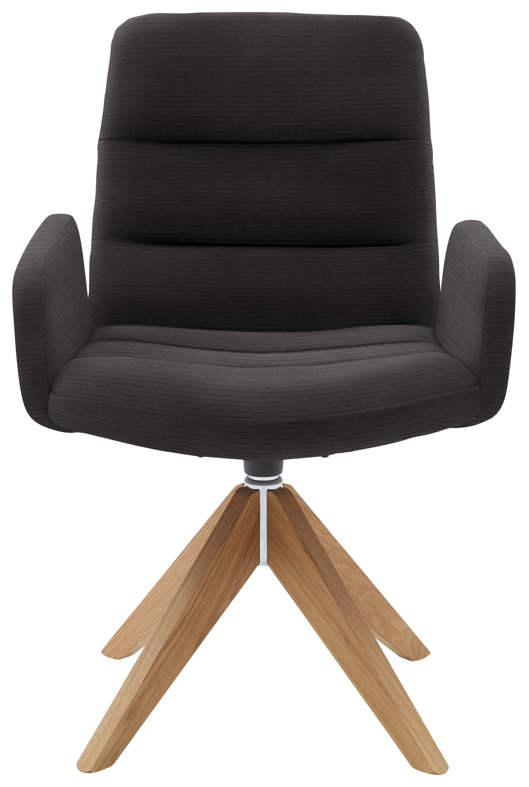 ARMLEHNSTUHL  in Cord  - Naturfarben/Mokka, Design, Holz/Textil (61/88/66cm) - Dieter Knoll